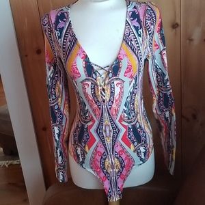 Free People Paisley Bodysuit